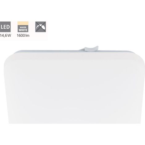 Plafoniera Moderna Frania Acciaio Bianco Luce Led 14,6W (1/4)