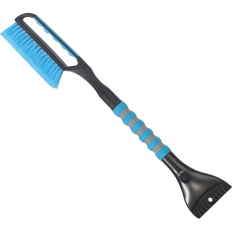Cepillo para nieve y raspador de hielo para parabrisas de coche, 67,1 cm, 2 en 1, accesorio exterior para invierno (1 pieza, azul)