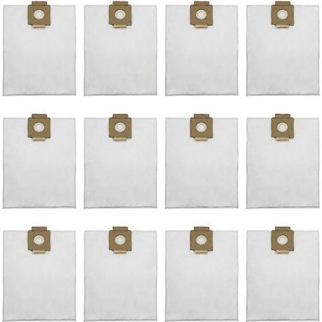 Lot de 12 sacs à poussière pour aspirateur Karcher T7/1, T8/1, T9/1, T10/1, T12/1, T15/1 et DS5300 - Pièces de rechange pour sacs à poussière filtrants (1/5)