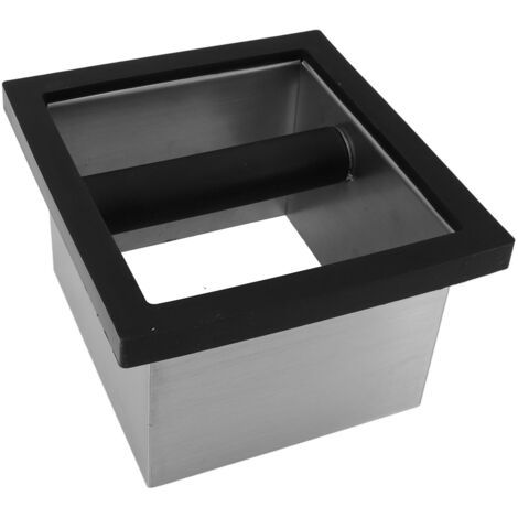 Saluaqui Boîte à café de café sans Fond de Premier Plan - Bac à Coups de Terrain de en Acier en Acier Inoxydable avec Bouche Large et Barre de Coup.