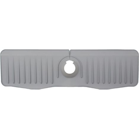 Joint de Robinet en Silicone Épais Gris - Anti-Éclaboussures pour Lavabo et Toilette (1/3)