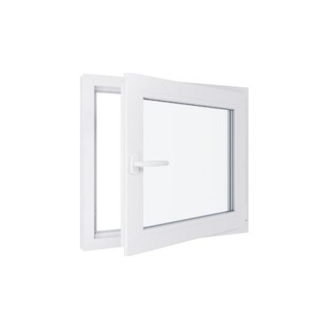 Finestra in PVC - Triplo vetro - Bianco - 800 mmx900 mm cm