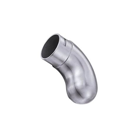 Deco Fer Forge – Crosse de finition à 90° pour tube rond Ø42.4mm – Inox 304 – Hauteur 80mm – Longueur 50mm – À coller pour intérieur et extérieur