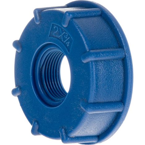 Garronda Adaptateur IBC S60x6 Filetage Femelle 1/2" ou 3/4" Bouchon Raccord pour Cuve d’Eau Récupérateur Pluie Adaptateur Plastique Conteneur IBC Mauser GD-0210