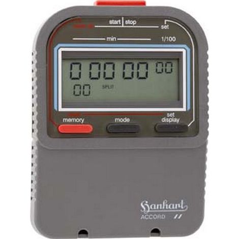 Cronómetro digital Accord, Visualización LCD : Visualización simple, Duración de visualización 99999.99 min, Memoria 60, Peso : 90 g
