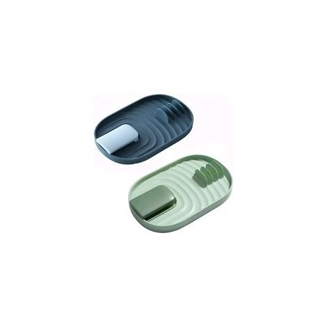 2 Pièces Multifonctionnel Ustensiles de Cuisine, Le Support de Cuillère de Support de Couvercle de Pot, Support de Couvercle Pliable de Rainure Anti-Goutte Sont Idéales pour l' équipem (1/5)