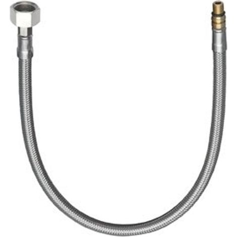 Hansgrohe – Tuyau de raccordement flexible 450 mm – Écrou union M8 x 0.75 G 3/8 – Connexion durable pour installations sanitaires