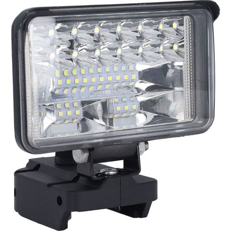 Lampe de chantier LED 4 pouces alimentée par batterie lithium 18V, éclairage puissant, projecteur portable pour camping et travaux (1/5)