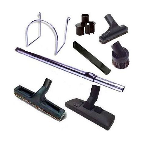 Kit 8 accessoires avec tube télescopique Chromé (1/5)