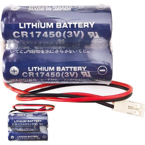 Batterie de rechange CR17450 (3 V) 2CR17450 compatible avec la batterie au lithium avec câble et prise, D80UB016150 avec prise blanche 3 V (1/5)