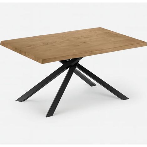 Mesa extensible en roble chapado 160/240x90 Blake - Roble (1/4)