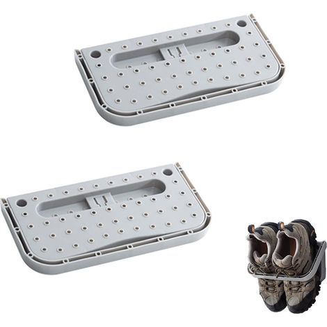 x meuble à chaussures - étagère à chaussures suspendue - étagère à chaussures pliable - meuble à chaussures - convient pour le rangement des chaussures - gris (28x14x2CM) (1/5)