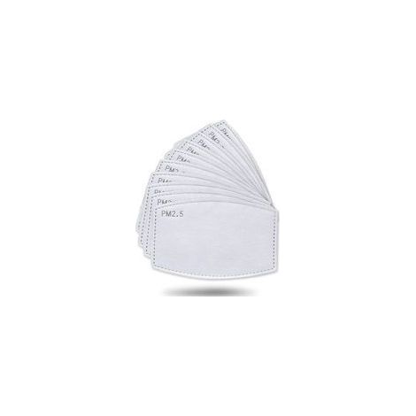Lot de 50 filtres à charbon actif, tissu non tissé avec 5 couches de protection remplaçables P-M 2,5 pour femmes, hommes et enfants (1/5)