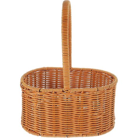 Panier tressé, panier de rangement, panier cadeau, panier à fleurs tressé, panier de pique-nique (1/2)