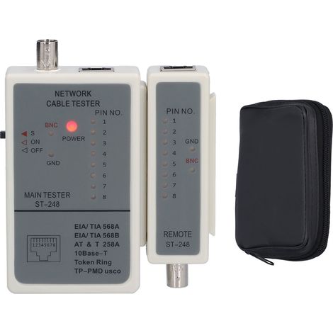 Testeur de câbles RJ45 RJ12 RJ11 avec balayage automatique, détecteur de fils réseau, tracker DC 9V (1/5)