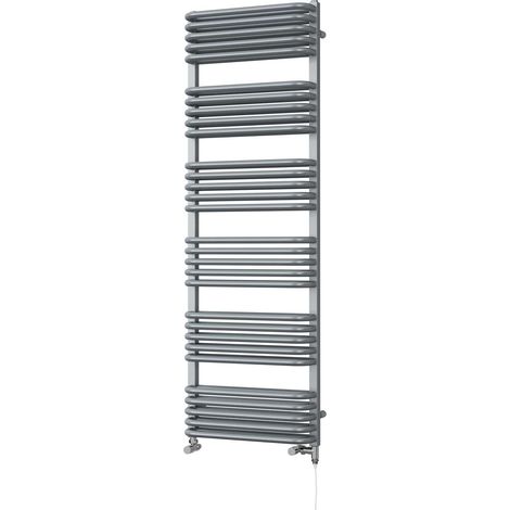 Crossmoor - Silver Dual Fuel Towel Rail H1533mm x W500mm Standard (1/3)