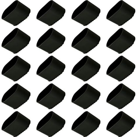 Tappi per gambe di sedia, 20 pezzi. Protezioni per gambe di sedia, protezioni per pavimenti, tappi per piedini, gambe di sedia in plastica, protezioni per pavimenti, tappi protettivi 40x20 mm per tubi