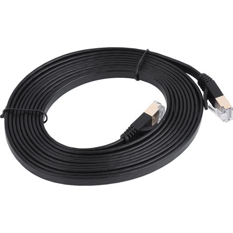 Câble Ethernet Plat CAT7 Blindé 600MHz 3m pour Réseau LAN RJ45 (1/3)