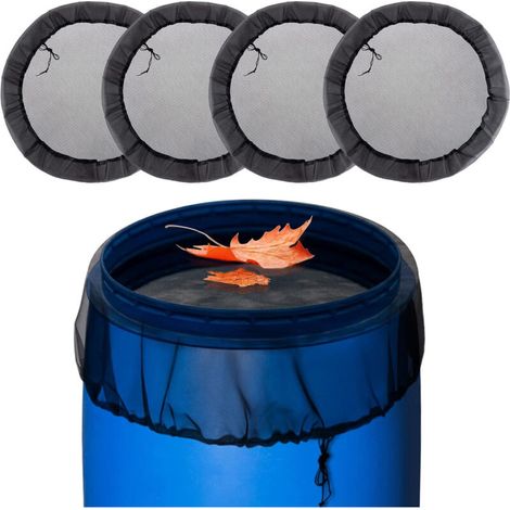 Filet de protection pour tonneau de pluie – 120 cm – 4 pièce – Cordon de serrage pratique – Empêche feuilles et moustiques (1/5)