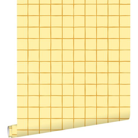 papier peint à damier jaune - ESTAhome (1/5)