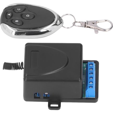 Module de relais récepteur/interrupteur, télécommande sans fil à code tournant 2 canaux, émetteur 433 MHz (1/5)