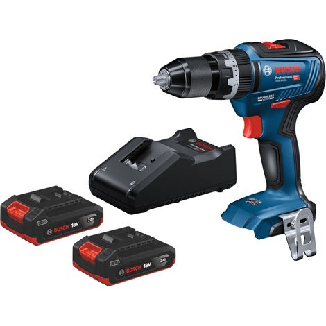 Avvitatore a percussione a batteria Bosch GSB 18V-55 Professional 18 V 55 Nm Brushless + 2 batterie da 2,0 Ah + caricabatterie (1/5)