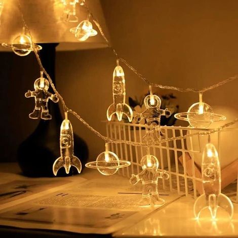 Guirlande lumineuse LED pour chambre d'enfant 20 LED 3 m Décoration de chambre à coucher, Noël Yard Festive Lights (Blanc Chaud) (1/5)