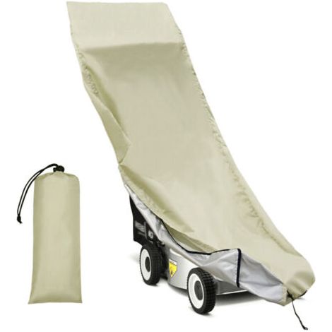 Lawnmower cover, heavy-duty protective cover made of 600D Oxford fabric, waterproof, dustproof, universal fit, push mower cover