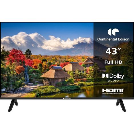 TV LED CONTINENTAL EDISON CELED43FHD26B6 43'' (109 cm)  FHD  Dalle LED  3 HDMI  2 USB  Noir (1/5)