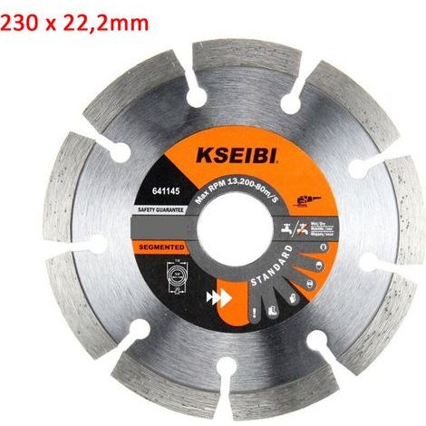 Disque diamant 230 mm pour tronçonnage béton armé – Coupe nette pour granit, clinker, asphalte – Alésage 22,23 mm (1/5)