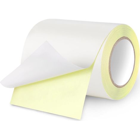 Ruban de Réparation de Tente, 5 m x 7,5 cm TPU Ruban Adhésif, Kit de Réparation Toile pour Bache de Camion, Gazebo, Rideaux de Soleil, Piscine, Bateau Gonflable, Blanc (1/5)