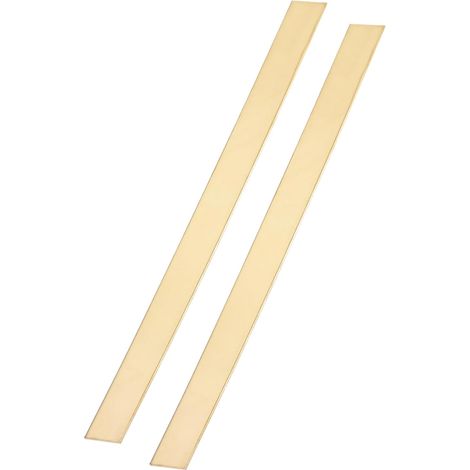 2Pcs Brass Flat Bar H62, 0.06"x0.75"x12" Solid Brass Square Metal Bars for Knife Making Architectural Decoration Industry (1/5)