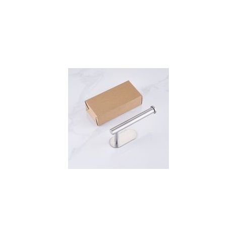 Porte-papier toilette en acier inoxydable, sans perçage, porte-serviettes de cuisine, porte-papier toilette, porte-rouleau de papier toilette. (1/2)