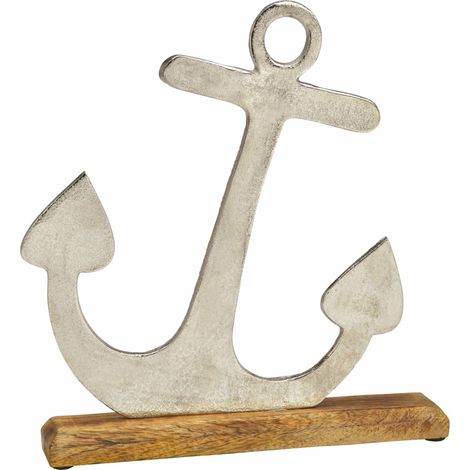 Deko Aufsteller Anker - 31 cm - Metall Tisch Fenster Dekoration Bootsanker