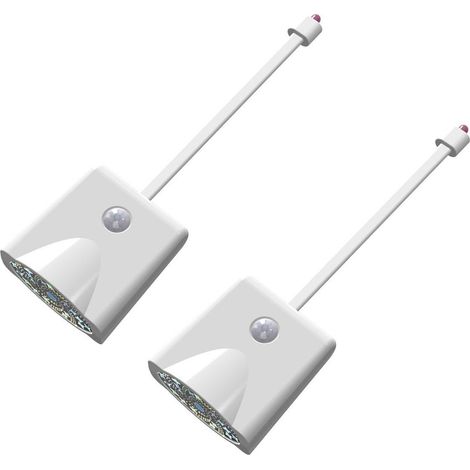 Lot de 2 lampes de toilette - Veilleuses pour WC - Éclairage de cuvette - Capteur 10 couleurs - Avec projecteur - Idéal pour l'éclairage de la salle de bain, un cadeau de Noël pratique et élégant (1/5)