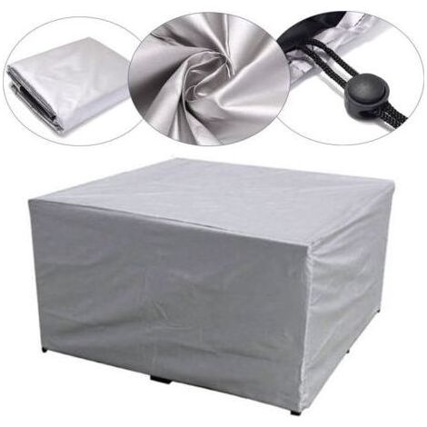 Housses Pour Mobilier De Jardin 11511570cm Couverture Pour Meuble De Jardin 210D Oxford Tissu Imperméable Coupe-Vent Anti-UV Bache Protection Table De Jardin Exterieur-Argent (1/4)