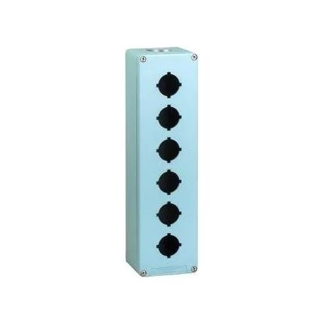 Schneider XAPM5606 - Harmony - Empty button box - 6 holes - metallic