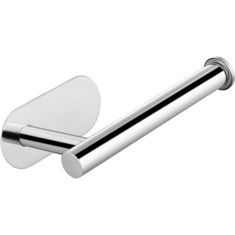 Self-adhesive toilet paper holder, high quality stainless steel, no drilling, suitable for bathroom, kitchen, laundry room, chrome (1/5)