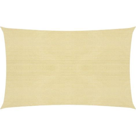 Voile toile d'ombrage parasol 160 g/m² PEHD 2 x 4,5 m beige