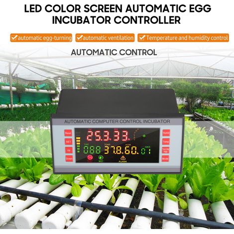 Incubateur automatique avec écran couleur LED, contrôleur, machine à œufs, affichage numérique de la température et de l'humidité pour l'incubation et l'éclosion de volailles, 5 modes (1/5)