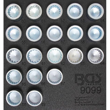 BGS Juego de 20 vasos especiales de metal antirrobo