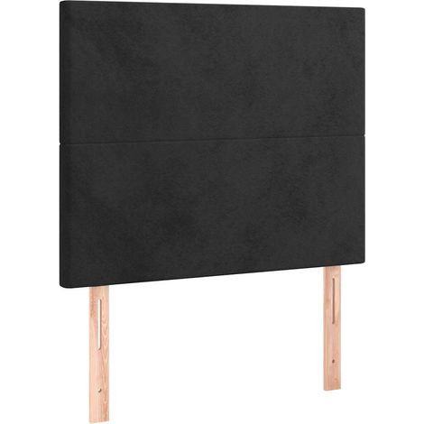 Maison Exclusive - Cabecero Terciopelo Negro 100x5x118/128 cm (1/5)