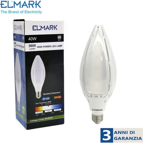 LAMPADA LED ALTA POTENZA 40W 4000K E27                                                                   - Luce NATURALE (1/2)