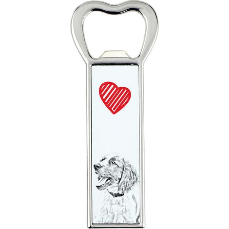 Apribottiglie con cane English Springer Spaniel, apri-frigo personalizzato, regalo unico per uomo di Art-Dog (1/5)