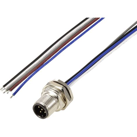 TRU COMPONENTS TC-12833192 Connettore da incasso sensore/attuatore M12 Spina 0.5 m Numero di poli: 5 1 pz. (1/3)