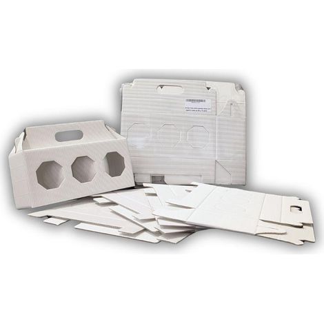 Scatoletta bianca per 3 vasetti di miele da 250 g (10 pezzi)