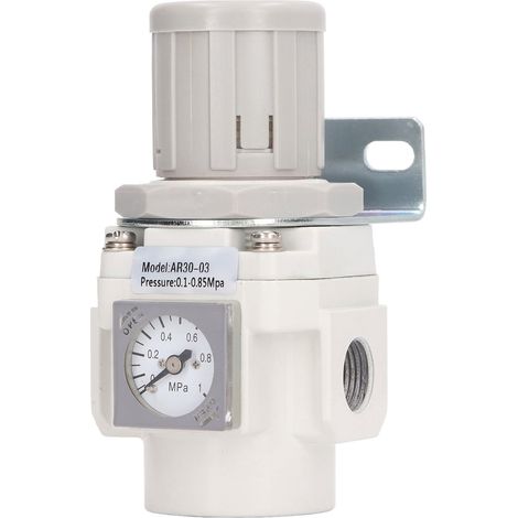 Régulateur de pression d'air avec manomètre 14,5 à 123,3 PSI, mini-vanne de contrôle pour compresseur d'air et outils pneumatiques G3/8 po (1/5)