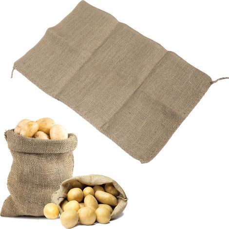 Lot de 4 grands sacs de course en toile de jute pour enfants et adultes, parfaits pour les jeux en plein air, les réunions de famille, le camping, les pique-niques, les fêtes, le jardin et les kermess