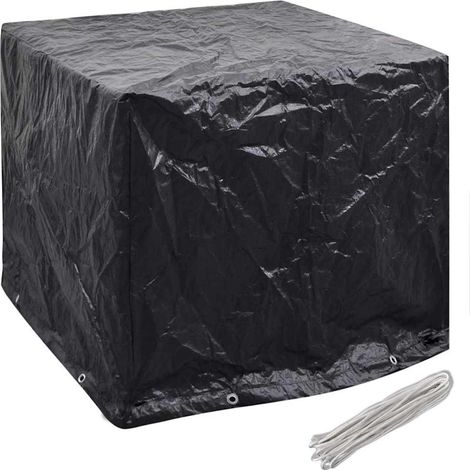 vidaXL Funda de depósito de agua de jardín 2 uds 8 ojales 116x100x8 cm (1/2)