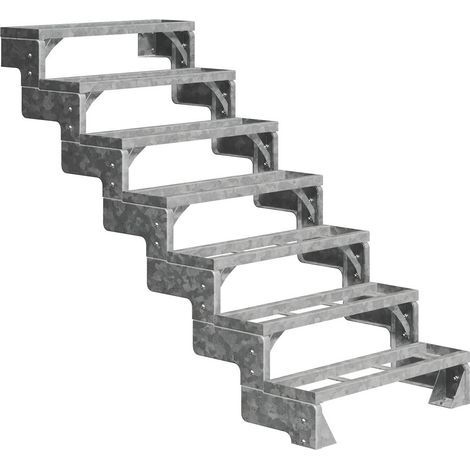 Dolle Außentreppe Gardentop 126-154cm Geschosshöhe mit Einlegerahmen 80cm breit ohne Geländer